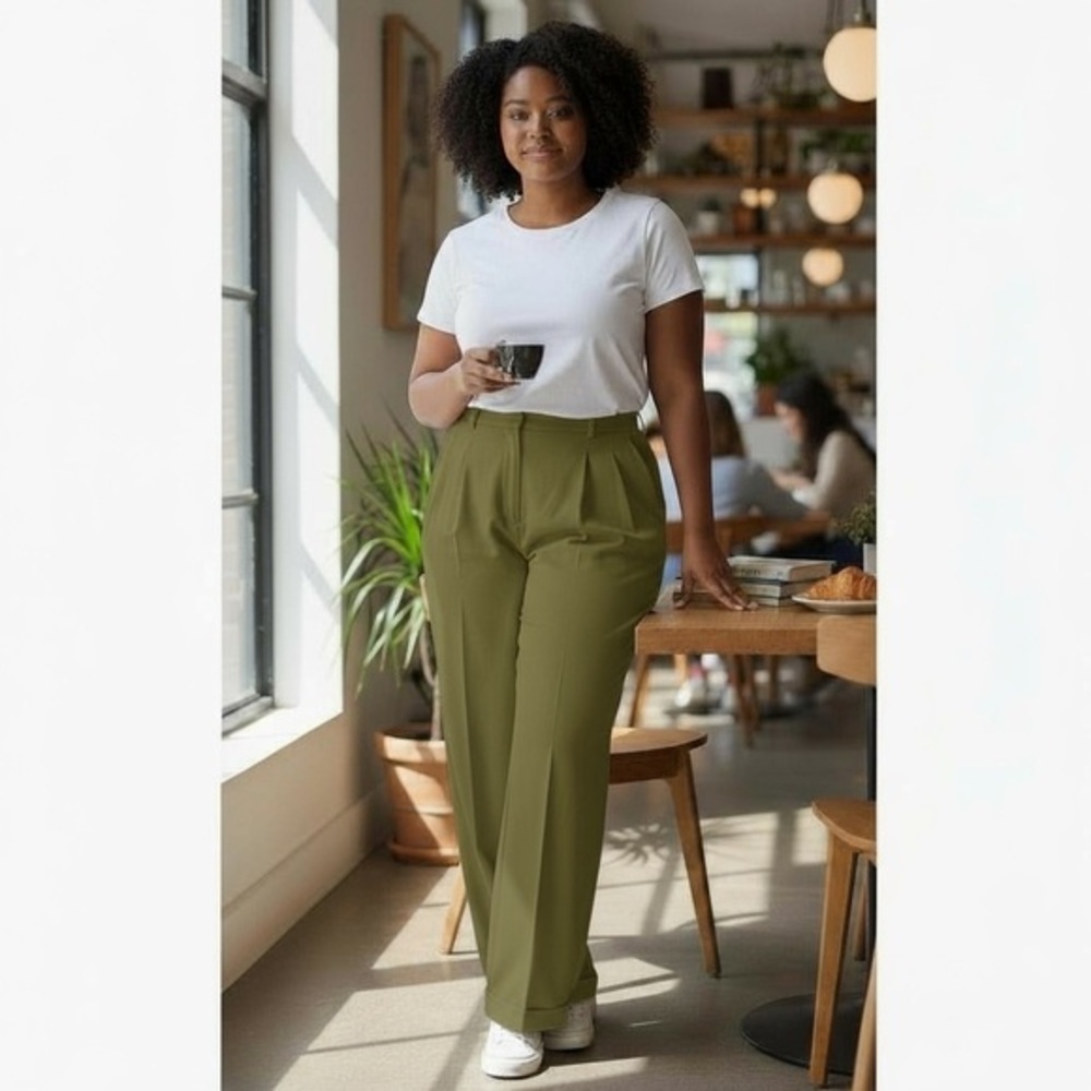 Jones New York Olive Women's Trousers